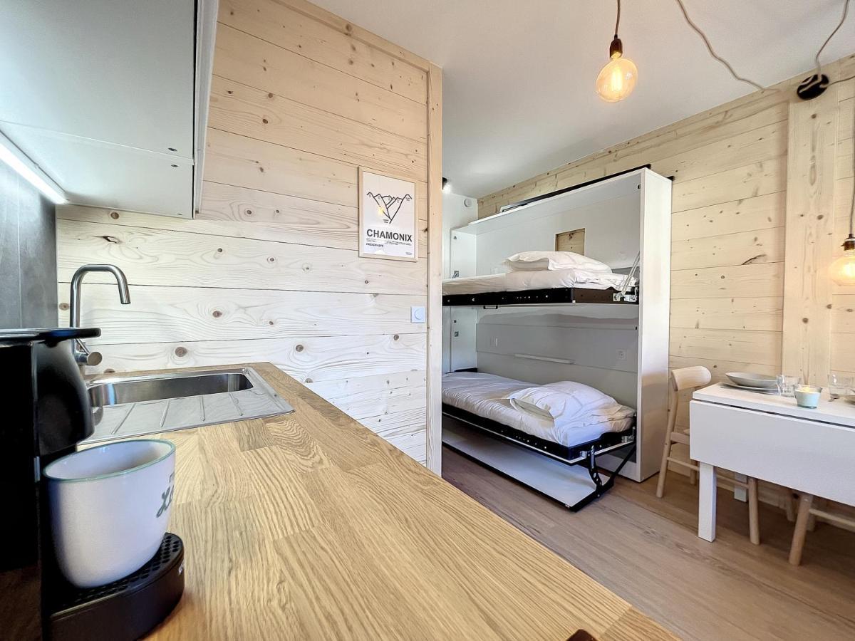 Superbe Studio Refait A Neuf Et Tout Equipe Avec Parking Chamonix Extérieur photo